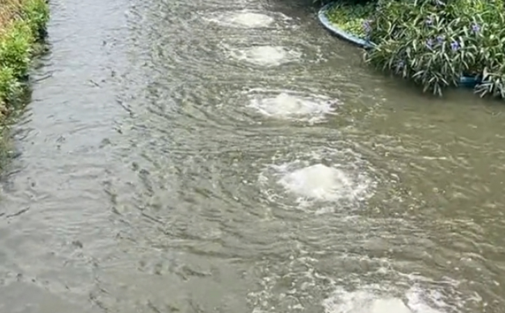 一臺(tái)沉水風(fēng)機(jī)，帶動(dòng)百米河道曝氣